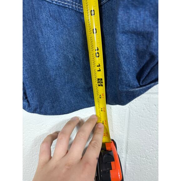 Vintage OshKosh B'Gosch Denim Tote Bag Upcycled Pocket Blue Shoulder Handbag - Picture 5 of 6